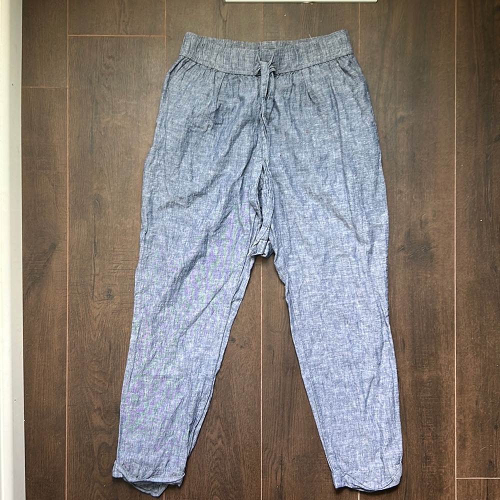 Zara linen cropped pants